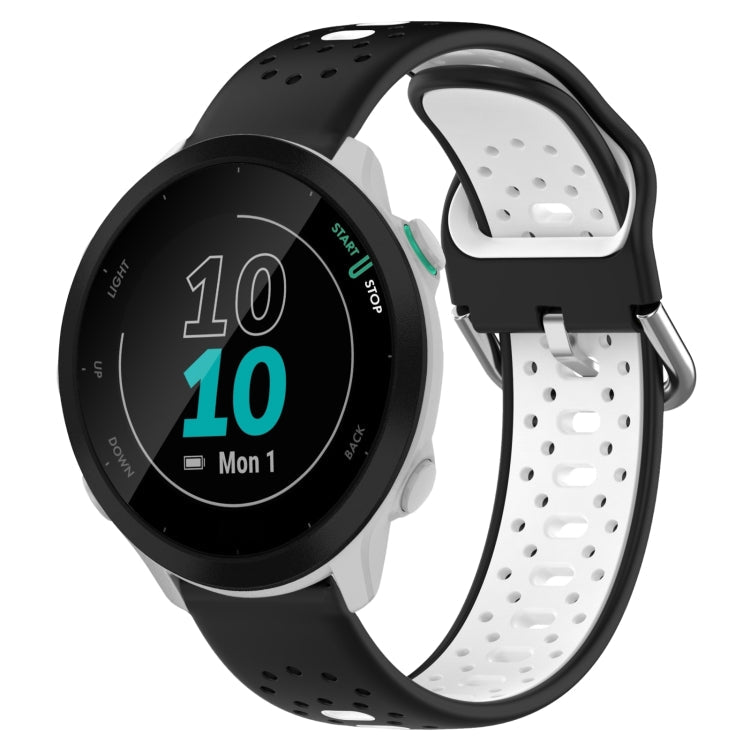 20mm Breathable Two-Color Silicone Watch Band, For Garmin Forerunner 55