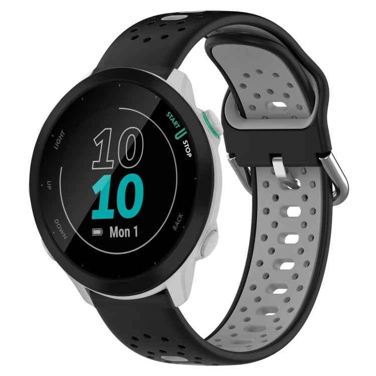 20mm Breathable Two-Color Silicone Watch Band, For Garmin Forerunner 55