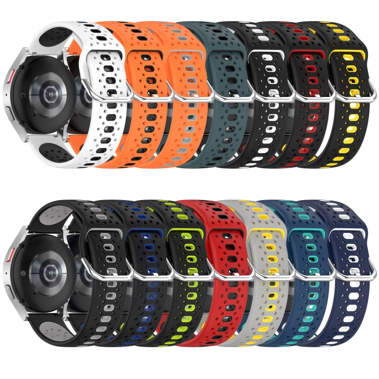 20mm Breathable Two-Color Silicone Watch Band, For Garmin Approach S40