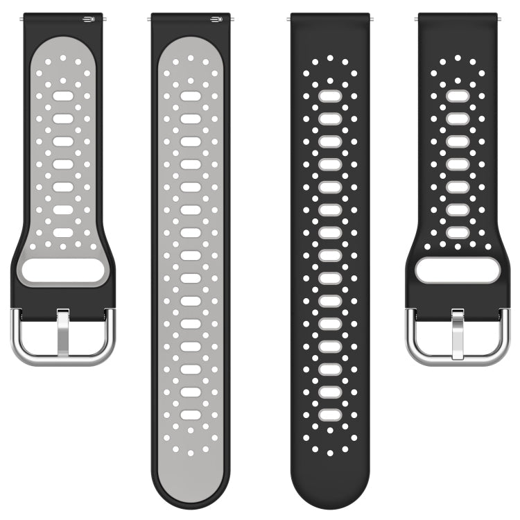 20mm Breathable Two-Color Silicone Watch Band, For Garmin Forerunner 55