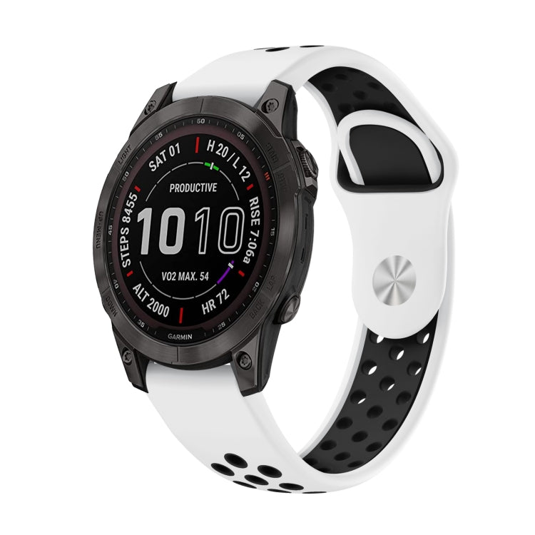 22mm Sports Breathable Silicone Watch Band, For Garmin Instinct Crossover Solar, For Garmin Fenix 7