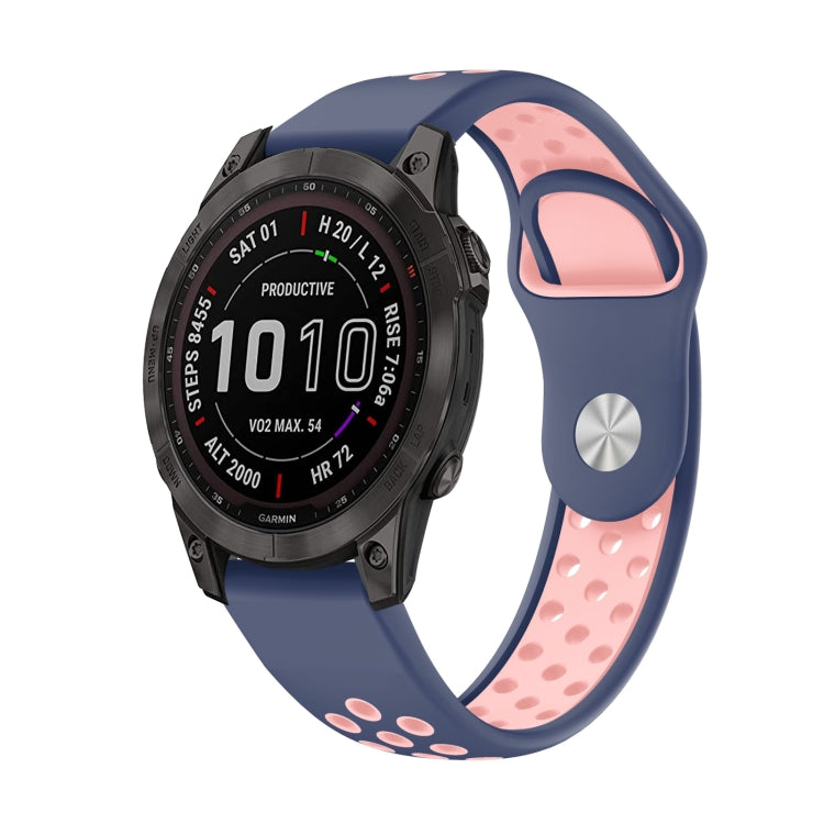22mm Sports Breathable Silicone Watch Band, For Garmin Instinct Crossover Solar, For Garmin Fenix 7