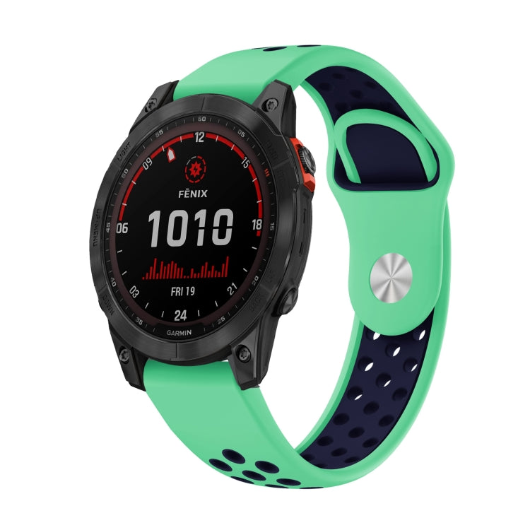 22mm Sports Breathable Silicone Watch Band, For Garmin Fenix 7 Solar, For Garmin Fenix 7 Sapphire Solar