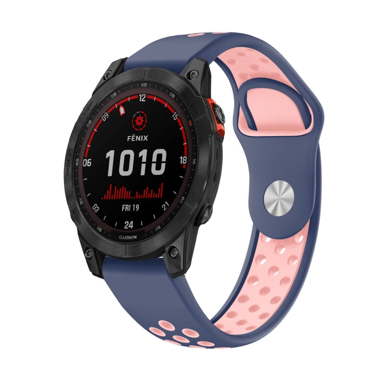 22mm Sports Breathable Silicone Watch Band, For Garmin Fenix 7 Solar, For Garmin Fenix 7 Sapphire Solar