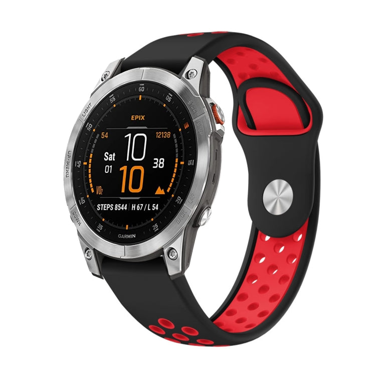 22mm Sports Breathable Silicone Watch Band, For Garmin EPIX Gen 2, For Garmin Approach S62