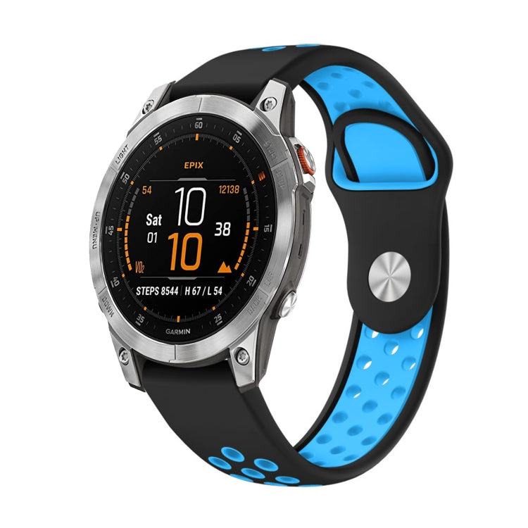 22mm Sports Breathable Silicone Watch Band, For Garmin EPIX Gen 2, For Garmin Approach S62