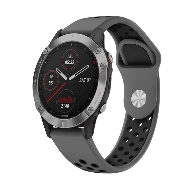 22mm Sports Breathable Silicone Watch Band, For Garmin Fenix 6 GPS, For Garmin Fenix 6 Pro GPS