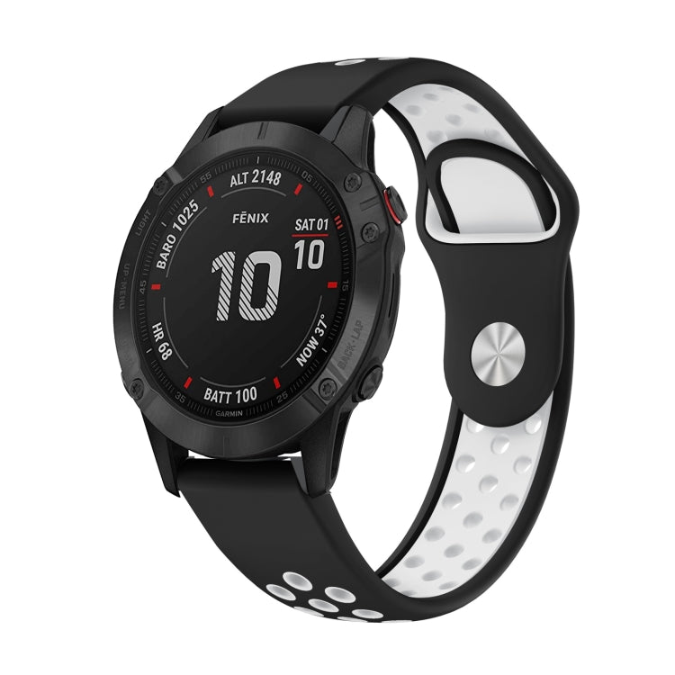 22mm Sports Breathable Silicone Watch Band, For Garmin Fenix 6 GPS, For Garmin Fenix 6 Pro GPS