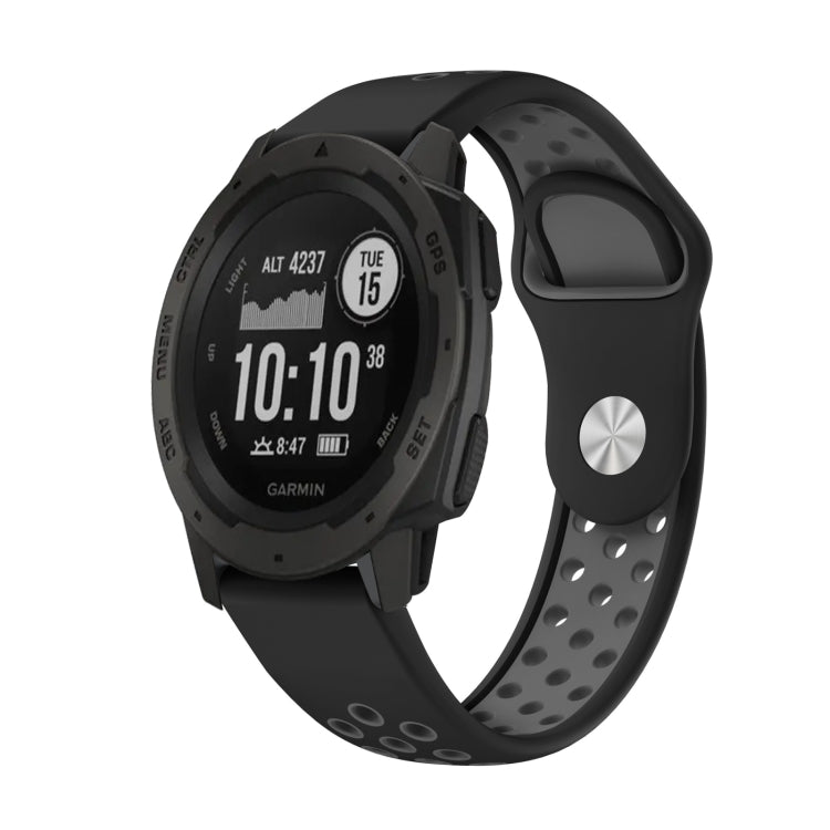22mm Sports Breathable Silicone Watch Band, For Garmin Instinct, For Garmin Descent G1