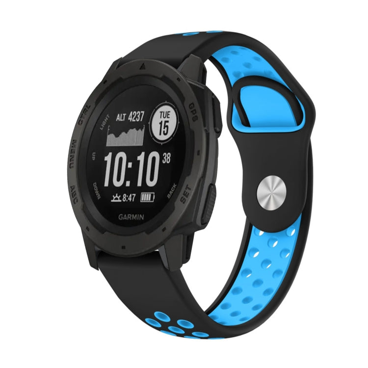 22mm Sports Breathable Silicone Watch Band, For Garmin Instinct, For Garmin Descent G1