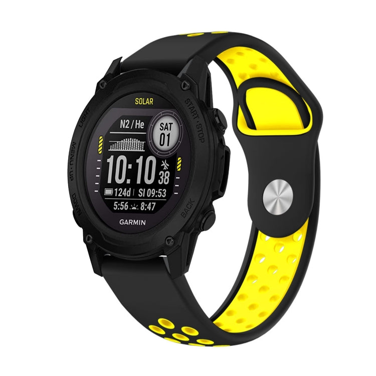 22mm Sports Breathable Silicone Watch Band, For Garmin Instinct, For Garmin Descent G1