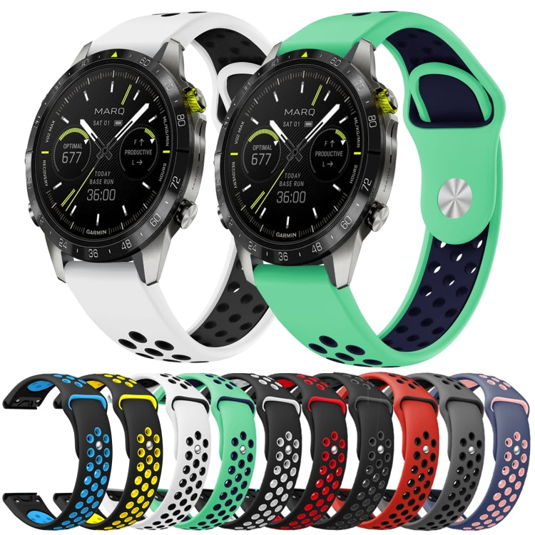 22mm Sports Breathable Silicone Watch Band, For Garmin Fenix 7 Solar, For Garmin Fenix 7 Sapphire Solar