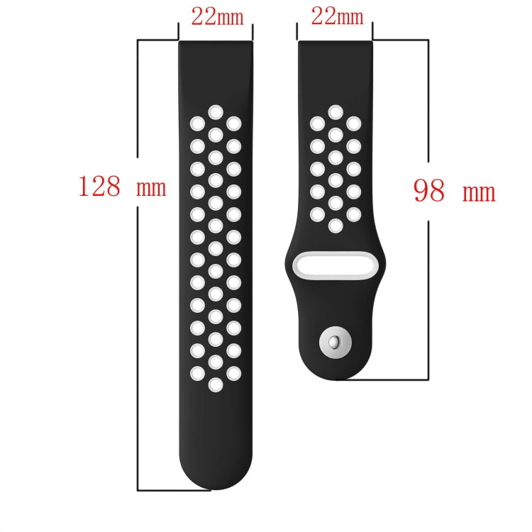 22mm Sports Breathable Silicone Watch Band, For Garmin EPIX Gen 2, For Garmin Approach S62