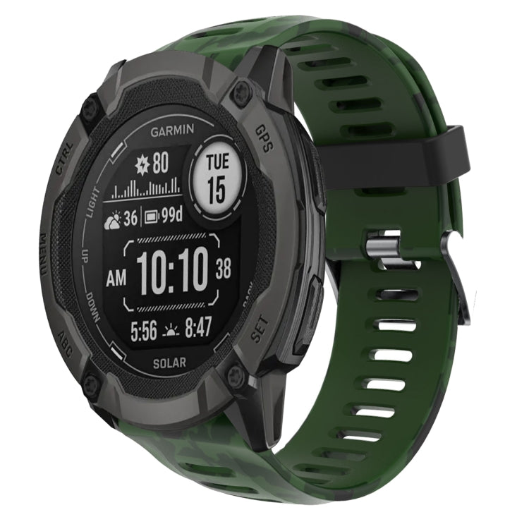 26mm Camouflage Printed Silicone Watch Band, For Garmin Instinct 2X Solar, For Garmin D2 Delta PX, For Garmin Tactix 7 Pro, For Garmin Tactix 7