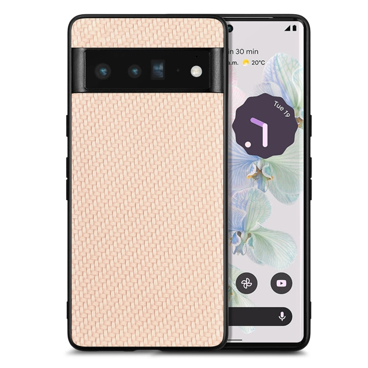 Carbon Fiber Texture Leather Back Cover Phone Case, For Google Pixel 6