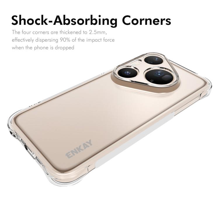 ENKAY Hat-Prince Transparent TPU Shockproof Phone Case, For Huawei Pura 80 Ultra, For Huawei Pura 80 Pro / 80 Pro+, For Huawei Pura 80, For Huawei Enjoy 70X, For Huawei Mate 70 Pro, For Huawei Mate 70, For Huawei nova 13 Pro, For Huawei nova Flip...