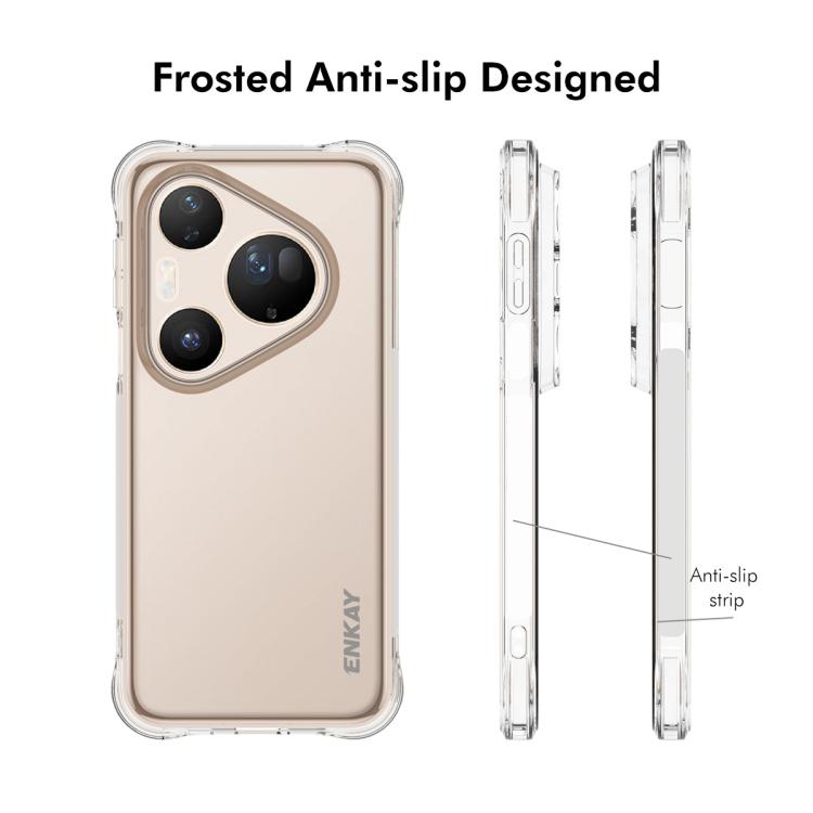 ENKAY Hat-Prince Transparent TPU Shockproof Phone Case, For Huawei Pura 80 Ultra, For Huawei Pura 80 Pro / 80 Pro+, For Huawei Pura 80, For Huawei Enjoy 70X, For Huawei Mate 70 Pro, For Huawei Mate 70, For Huawei nova 13 Pro, For Huawei nova Flip...