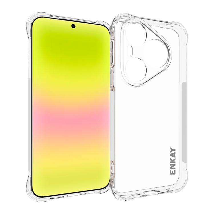 ENKAY Hat-Prince Transparent TPU Shockproof Phone Case, For Huawei Pura 80 Ultra, For Huawei Pura 80 Pro / 80 Pro+, For Huawei Pura 80, For Huawei Enjoy 70X, For Huawei Mate 70 Pro, For Huawei Mate 70, For Huawei nova 13 Pro, For Huawei nova Flip...