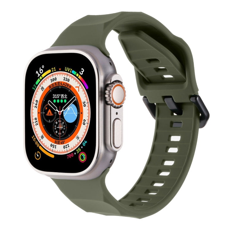 Ripple Silicone Sports Watch Band, For Apple Watch 5 44mm