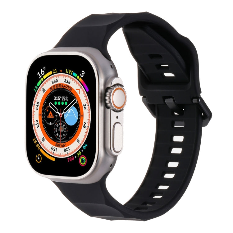 Ripple Silicone Sports Watch Band, For Apple Watch 5 44mm