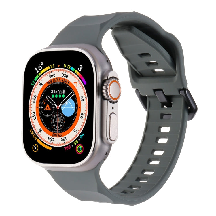 Ripple Silicone Sports Watch Band, For Apple Watch 5 44mm