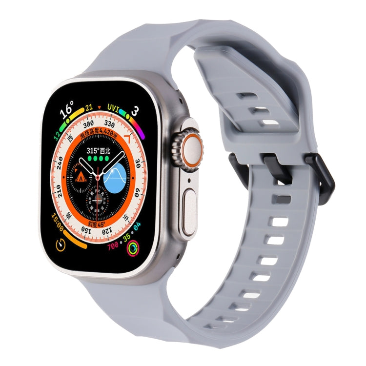 Ripple Silicone Sports Watch Band, For Apple Watch 5 44mm