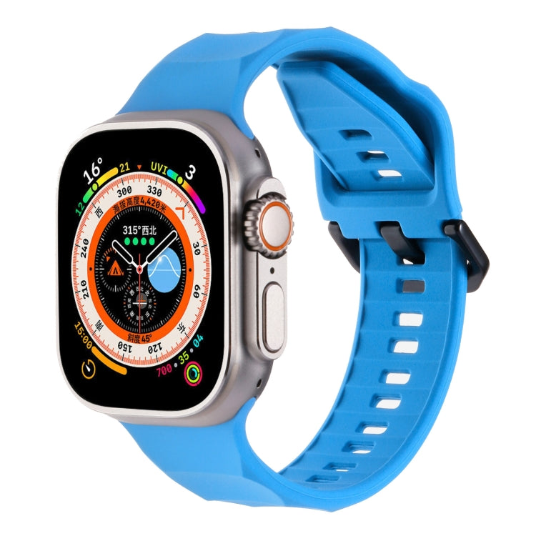 Ripple Silicone Sports Watch Band, For Apple Watch 5 44mm