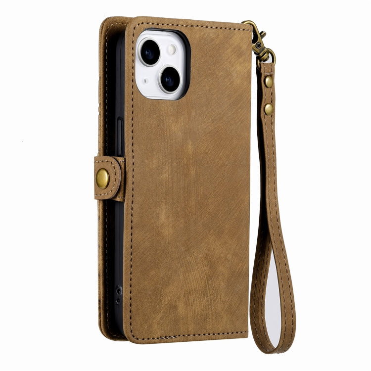 Geometric Zipper Wallet Side Buckle Leather Phone Case, For iPhone 14 Pro Max, For iPhone 7 / 8 / SE 2022, For iPhone 13 Pro Max, For iPhone 13 Pro