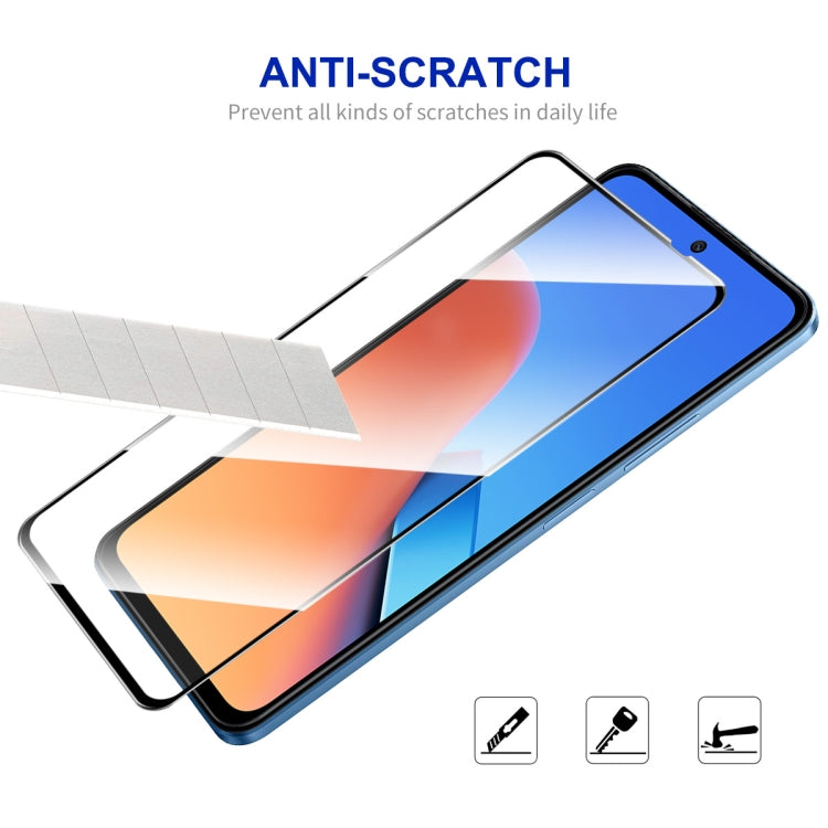 10pcs ENKAY Hat-Prince Full Glue High Aluminum-silicon Tempered Glass Film, For Xiaomi Redmi 12 4G, For Xiaomi Poco C51 4G, For Xiaomi Redmi A1+ 4G / A2+ 4G, For Xiaomi Poco C50 4G