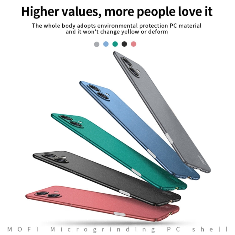 MOFI Fandun Series Frosted PC Ultra-thin All-inclusive Phone Case, For iPhone 16, For iPhone 15 Pro Max, For iPhone 15 Pro, For iPhone 15 Plus