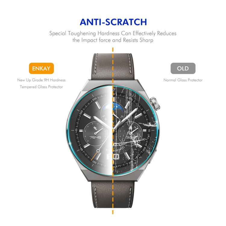 ENKAY 0.2mm 9H Tempered Glass Screen Protector Watch Film, For Samsung Galaxy Watch Ultra 47mm / Ultra 2025, For Samsung Galaxy Watch8 44mm, For Samsung Galaxy Watch8 40mm, For Samsung Galaxy Watch6 Classic / Ultra 47mm...