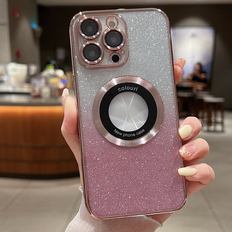 Gradient Glitter Electroplating MagSafe TPU Phone Case, For iPhone 17, For iPhone Air, For iPhone 16 Pro Max