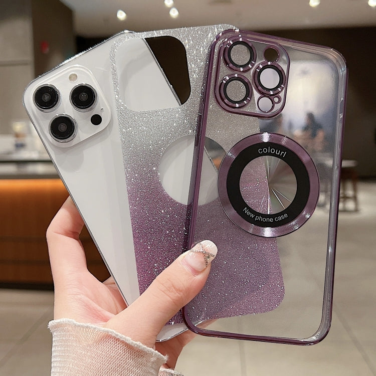 Gradient Glitter Electroplating MagSafe TPU Phone Case, For iPhone 17e / 16e, For iPhone 17 Pro Max, For iPhone 17 Pro