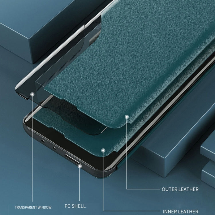 Side Display Flip Leather Phone Case, For iPhone 15
