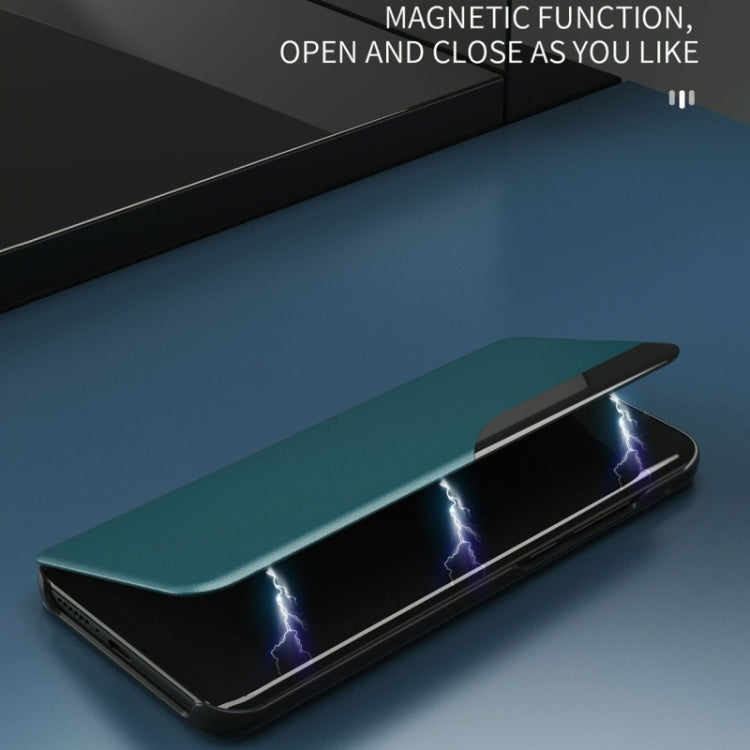 Side Display Flip Leather Phone Case, For iPhone 15