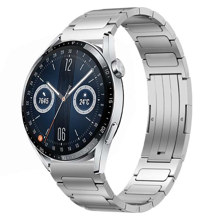 22mm I-Shaped Titanium Alloy Watch Band, For Honor Watch GS 3, For Huawei Watch GT3 46mm, For Huawei Watch GT Runner, For Huawei Watch 3 Pro, For Huawei Watch 3, For Huawei GT2 Pro, For Huawei GT2 46mm