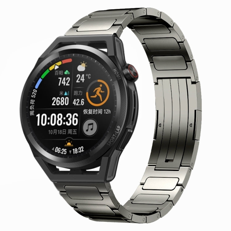 22mm I-Shaped Titanium Alloy Watch Band, For Honor Watch GS 3, For Huawei Watch GT3 46mm, For Huawei Watch GT Runner, For Huawei Watch 3 Pro, For Huawei Watch 3, For Huawei GT2 Pro, For Huawei GT2 46mm