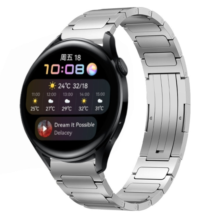 22mm I-Shaped Titanium Alloy Watch Band, For Honor Watch GS 3, For Huawei Watch GT3 46mm, For Huawei Watch GT Runner, For Huawei Watch 3 Pro, For Huawei Watch 3, For Huawei GT2 Pro, For Huawei GT2 46mm