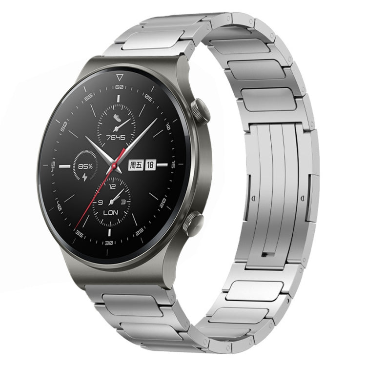 22mm I-Shaped Titanium Alloy Watch Band, For Honor Watch GS 3, For Huawei Watch GT3 46mm, For Huawei Watch GT Runner, For Huawei Watch 3 Pro, For Huawei Watch 3, For Huawei GT2 Pro, For Huawei GT2 46mm