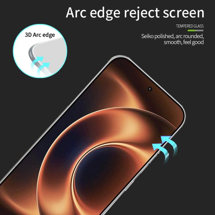 MOFI 9H 3D Explosion-proof Curved Screen Tempered Glass Film, For Xiaomi 17 Ultra Unlock, For Xiaomi Poco F8 Ultra Unlock, For Xiaomi Poco F8 Pro Unlock, For Redmi K90 Unlock, For Redmi K90 Pro Max Unlock, For Xiaomi 17 Pro Max, For Xiaomi 17 / 17 Pro...