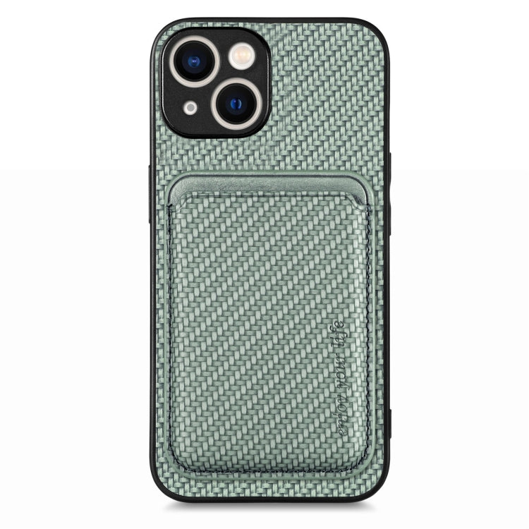 Carbon Fiber Leather Card Magsafe Phone Case, For iPhone 16, For iPhone 15 Pro Max, For iPhone 15 Pro, For iPhone 15 Plus