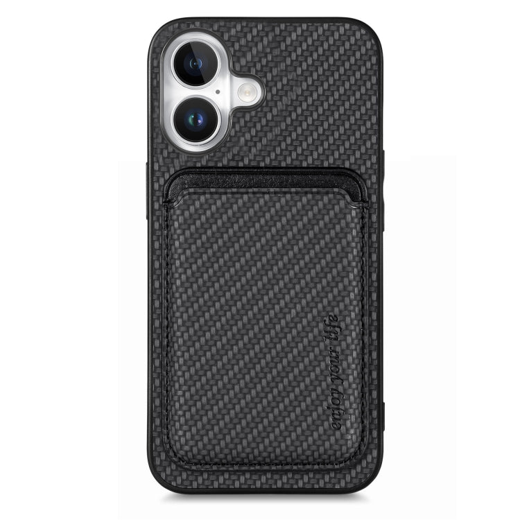 Carbon Fiber Leather Card Magsafe Phone Case, For iPhone 16, For iPhone 15 Pro Max, For iPhone 15 Pro, For iPhone 15 Plus