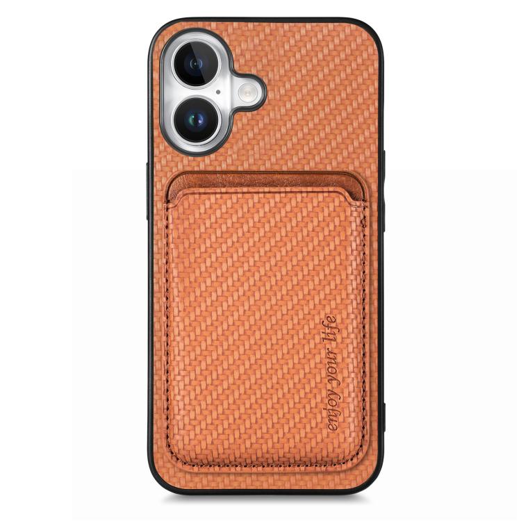 Carbon Fiber Leather Card Magsafe Phone Case, For iPhone 17e / 16e, For iPhone 17 Pro Max, For iPhone 17 Pro, For iPhone 17