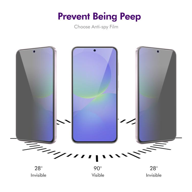 ENKAY Hat-Prince 28 Degree Anti-peeping Privacy Tempered Glass Film, For Samsung Galaxy A37 / A57, For Samsung Galaxy S25 FE 5G, For Samsung Galaxy A07 4G, For Samsung Galaxy A17 5G, For Samsung Galaxy M56, For Samsung Galaxy F16 / M16...