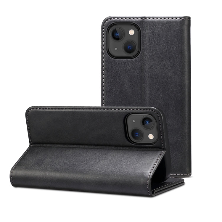 Suteni Calf Texture Horizontal Flip Leather Phone Case, For iPhone 15 Pro, For iPhone 15 Plus, For iPhone 15, For iPhone 17e / 16e