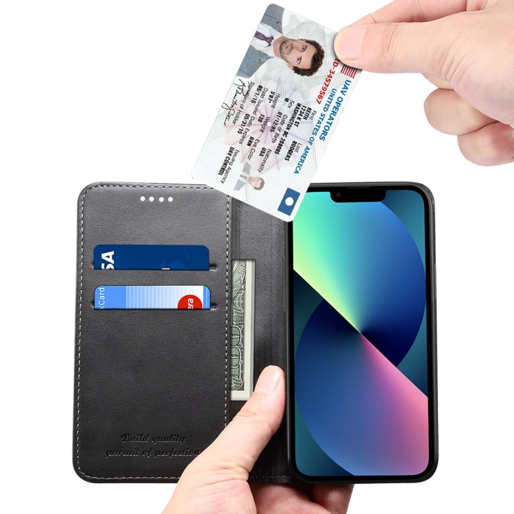 Suteni Calf Texture Horizontal Flip Leather Phone Case, For iPhone 15 Pro, For iPhone 15 Plus, For iPhone 15, For iPhone 17e / 16e