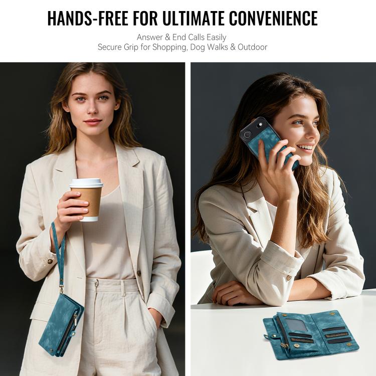 CaseMe 008 Detachable Multifunctional Leather Phone Case, For iPhone Air, For iPhone 16 Pro Max, For iPhone 16 Pro, For iPhone 16 Plus