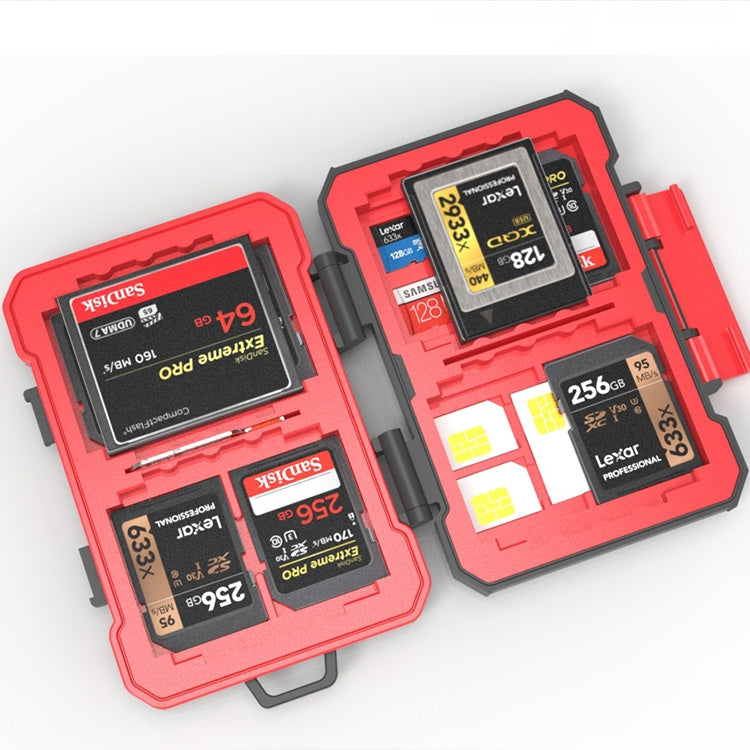 Desiontal SD / TF / XQD / CF / SIM / TF Storage Card Memory Card Organizer Outdoor Portable Waterproof Box, LP-E8