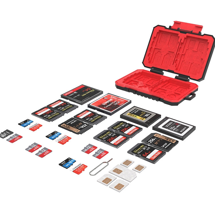Desiontal SD / TF / XQD / CF / SIM / TF Storage Card Memory Card Organizer Outdoor Portable Waterproof Box, LP-E8
