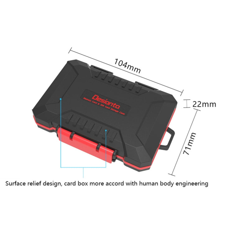 Desiontal SD / TF / XQD / CF / SIM / TF Storage Card Memory Card Organizer Outdoor Portable Waterproof Box, LP-E8